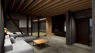 [ロイヤルスイート 104平米] リビング＋ダイニング＋ 和洋室＋寝室 露天内湯付き 禁煙