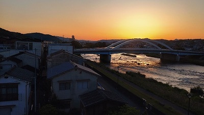 吉井川の流れがよく見えました
