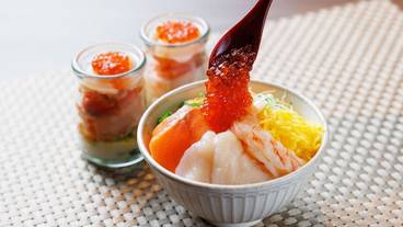 朝食メニュー 海鮮パフェ① / 6