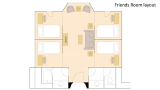 フレンズルーム【リビング＋4つのベッドルーム/58平米】 [フォースルーム] [禁煙]