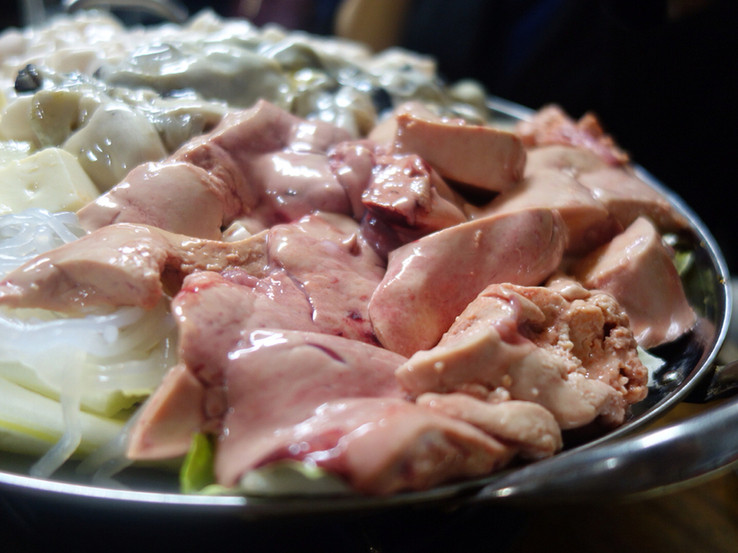 「豊田屋」料理 823174 鮮度抜群のあん肝 鮮度の良さが分かるピンク色の鮟肝。