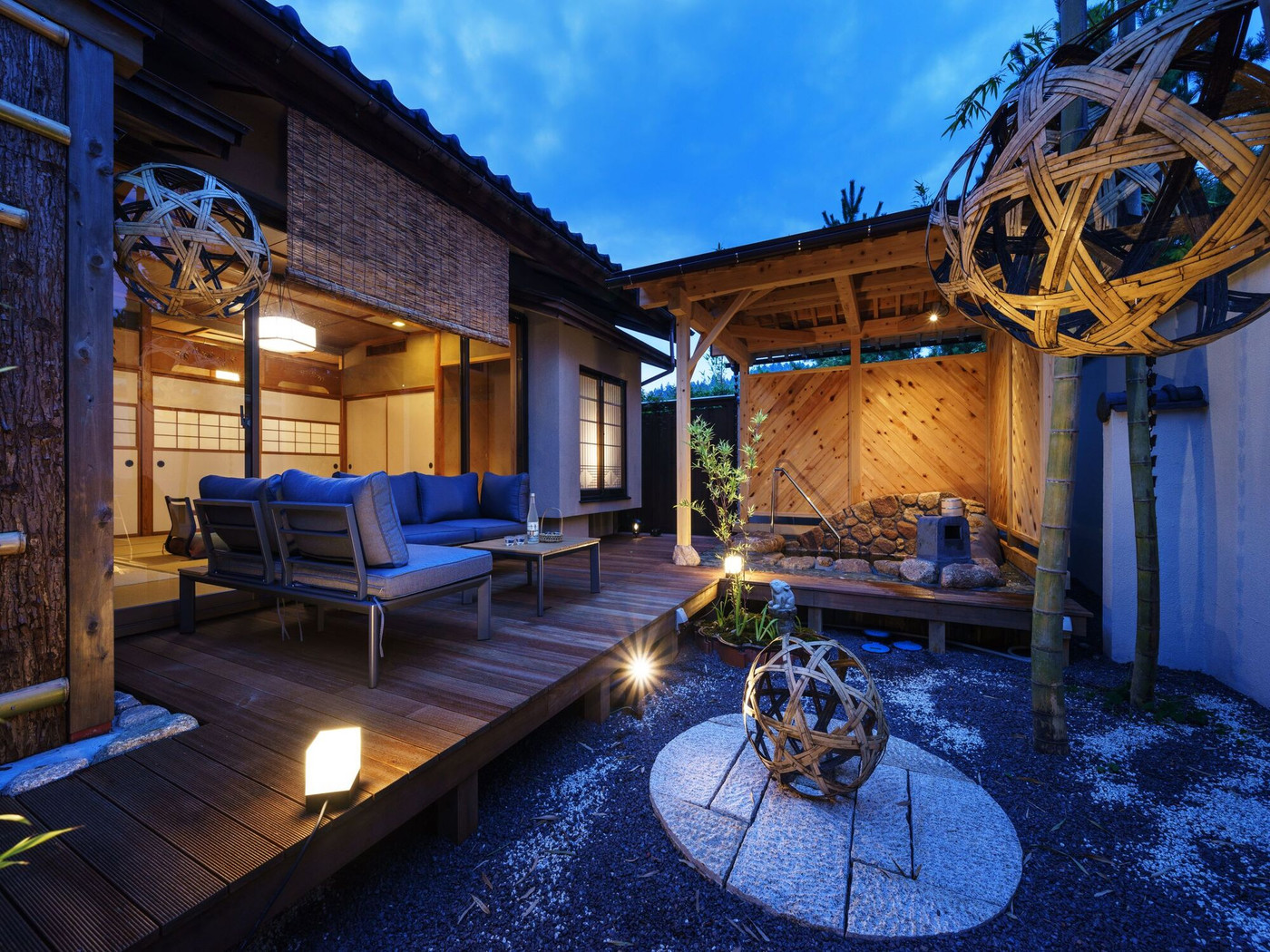 竹アートがモダンなラグジュアリー露天風呂付客室「竹径(ちっけい)」3912399