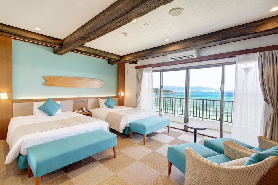 デラックスツイン/てぃーだ館7階 海を見渡す特等席