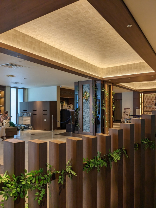 ロビーの待合室から。チェックインまでここで。