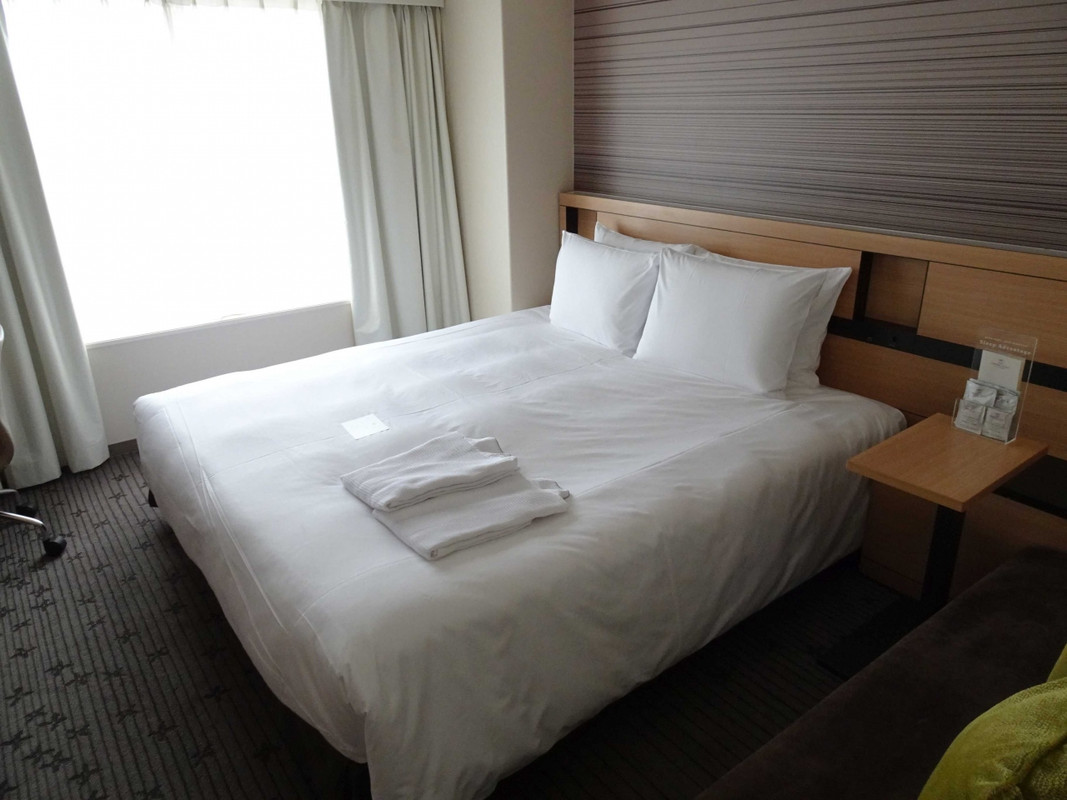 快適なダブルのベッド