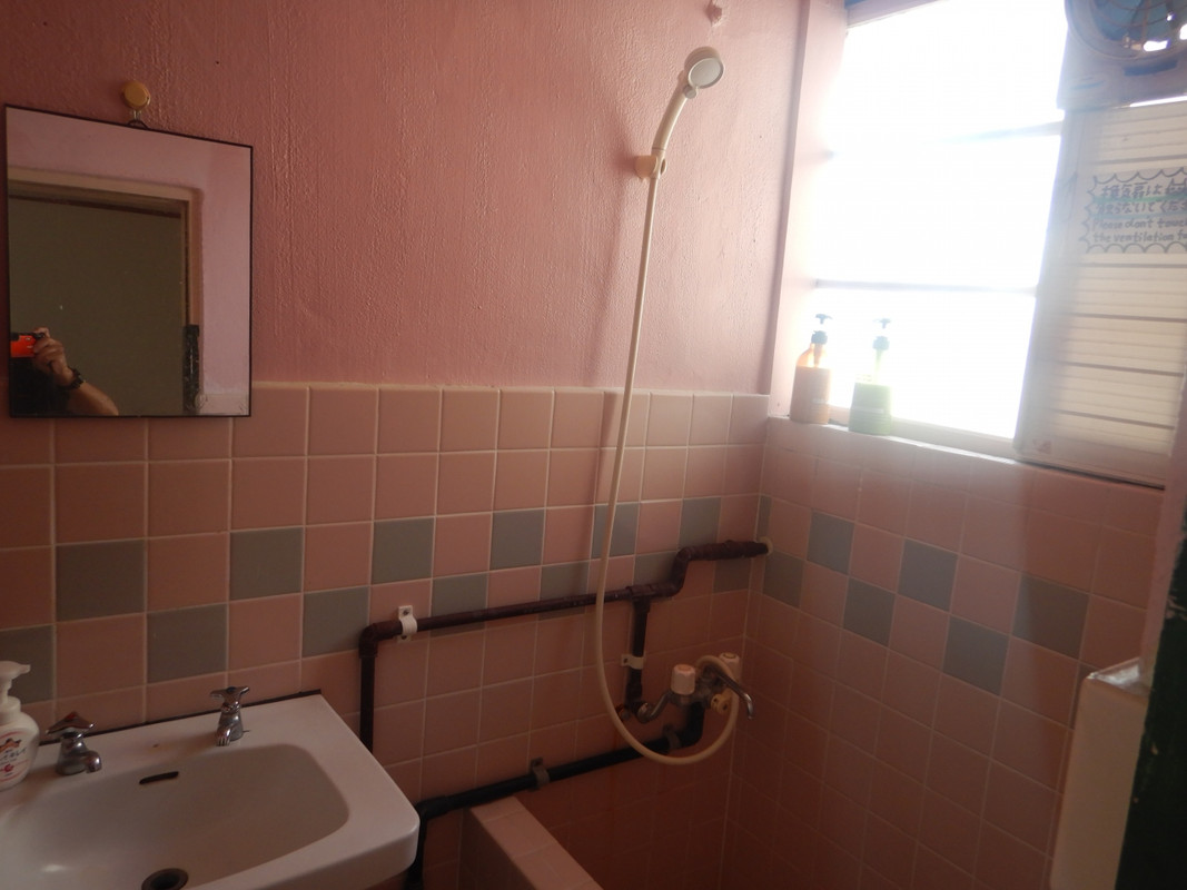 バスタブはあるが使えるのはシャワーのみ