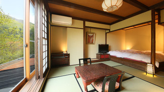 [和モダン風客室] 和室10畳 源泉かけ流し半露天風呂付き 禁煙