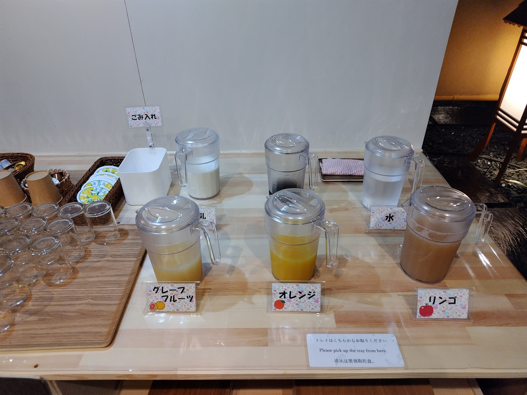 朝食のドリンクバー