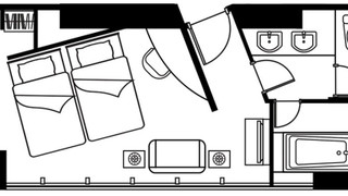 クラブ スタジオ シングルベッド 2 台