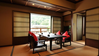 [共用バスルーム] せせらぎの間 (栞) 貸切温泉30分付き 夕朝部屋食 禁煙