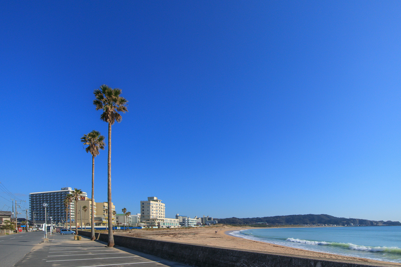 御宿町海水浴場付近