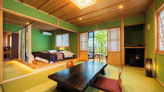 [城湯] 和洋室ツイン/ひのき内湯・露天風呂付き離れ(18畳) 禁煙 - 大人限定