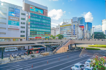 Sendai station west exit cityscape