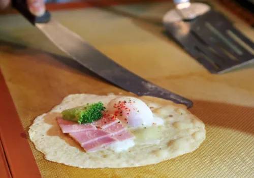朝食ビュッフェ 米粉ガレット