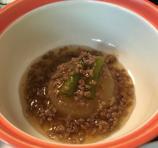 大根の牛そぼろ餡掛け / 3