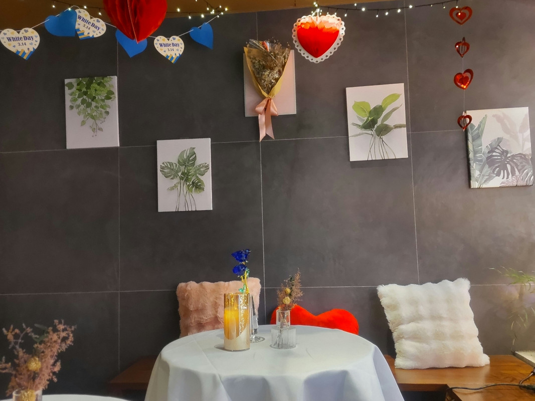 テラスはちょっとかわいい感じにデコレーション