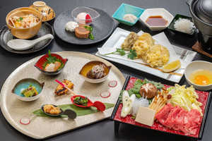 夕食は旬の味覚が揃う「和洋会席」