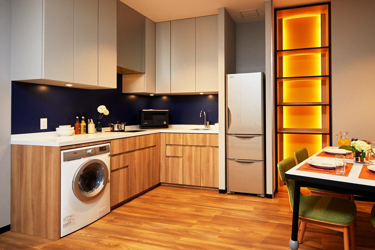 2ベッドルームのキッチン