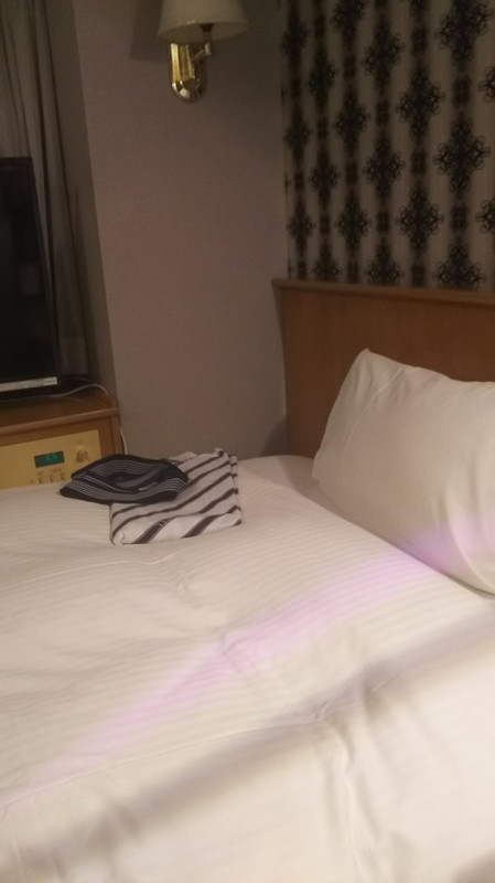 ベッドはセミダブルタイプです