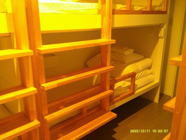 ドミトリーキャビン客室内の様子