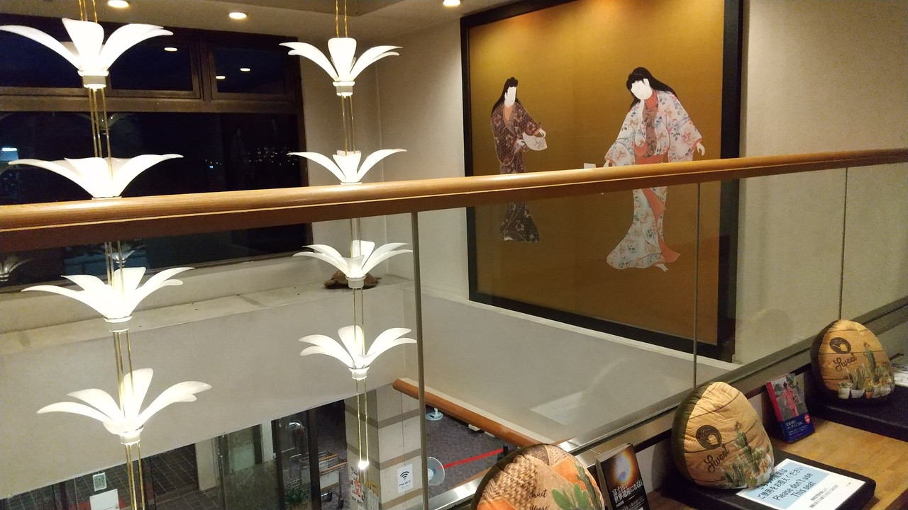 2階から眺めたロビー付近