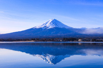 Upside down Mt. Fuji Lake Kawaguchi