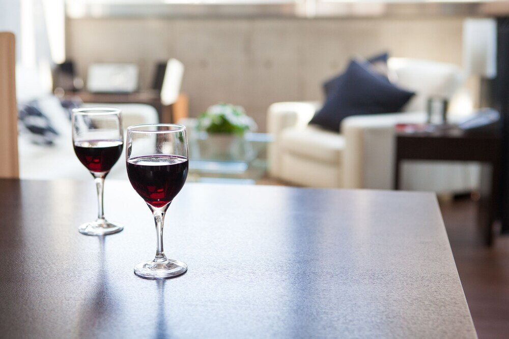 客室内のダイニングエリア