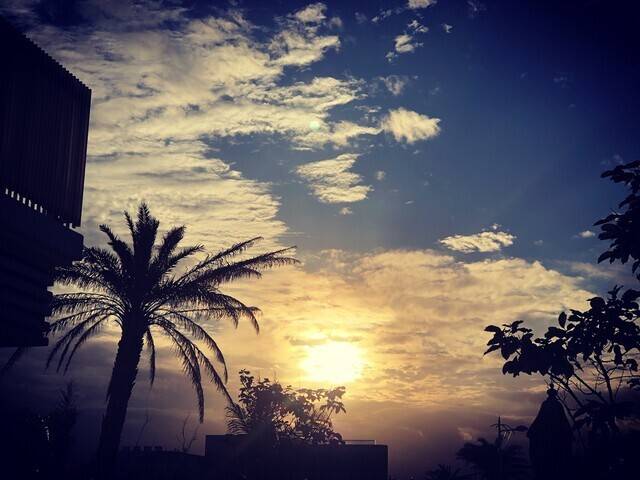 テラス席から見える夕日 / 3