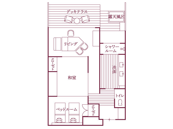 福地Aタイプ／間取り図一例