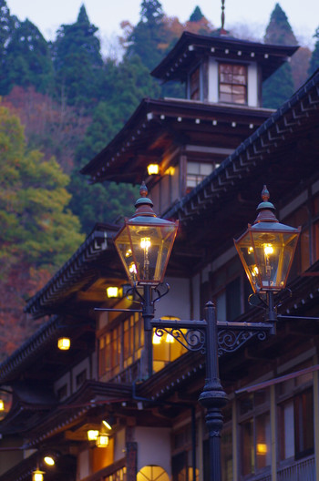 銀山温泉の夜景