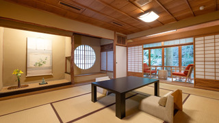 Japanese Traditional Room (10 Tatami Mats with bath, can't serve dinner after 7 P.M. )