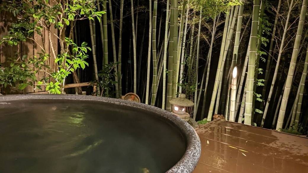 帰天の湯の露天風呂(夜) / 2