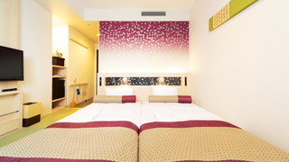 [禁煙] 最上階さくらツインルーム/16平米/97cm ベッド2台