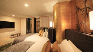 和洋室 かぐや 禁煙(ダブルベッド2台) - 別館・露天風呂付