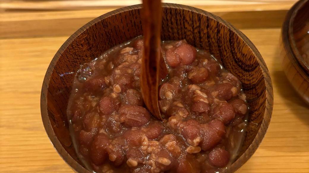 デザート　発酵栗ぜんざい / 3