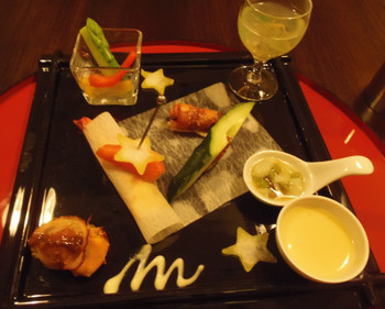 「望楼ノグチ函館」料理 24910 前菜 函館の輝く夜