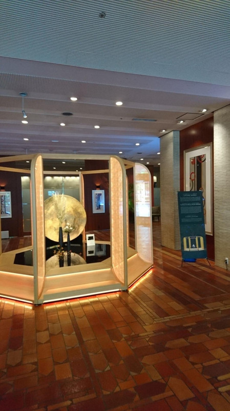 ロビーに茶室があった