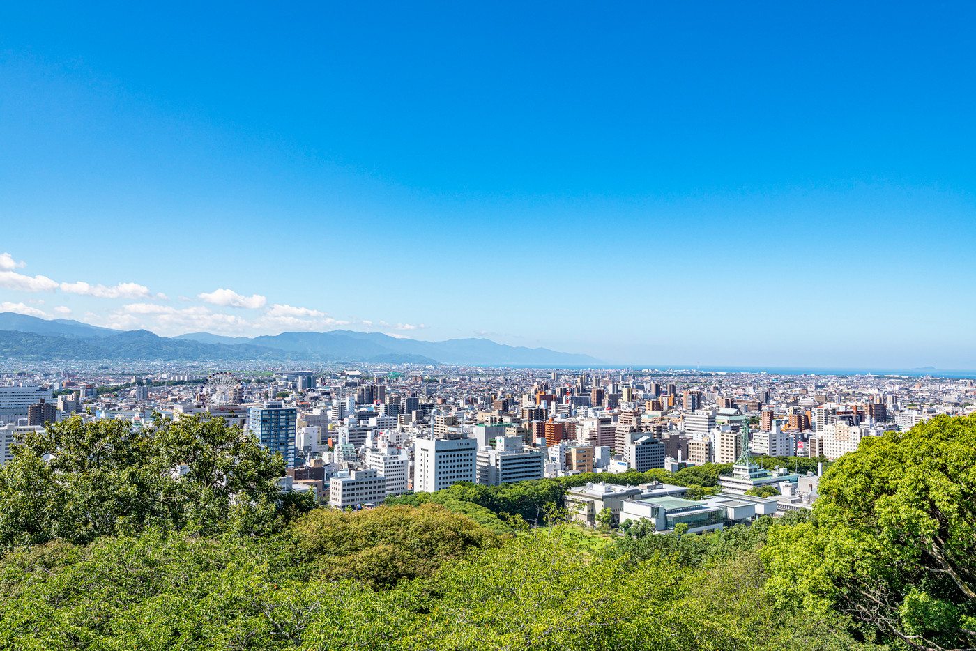 愛媛県松山市 松山城から見る松山の街並み