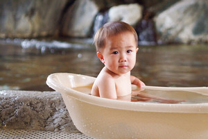 大浴場にはベビーバスも