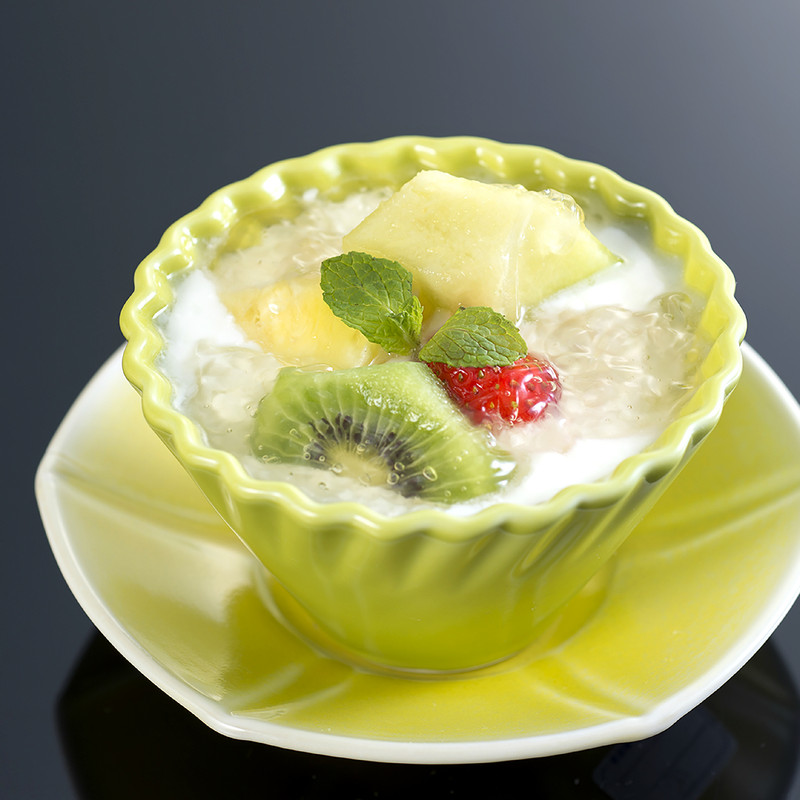 夕食一例 嶺岡豆腐フルーツ添え