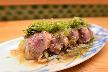 「おうちごはん 中島家」 料理 50613818 京宇治鴨のたたき~九条葱たっぷりポン酢~