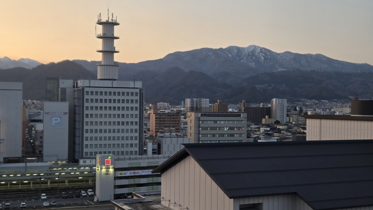 日の出時刻の景色