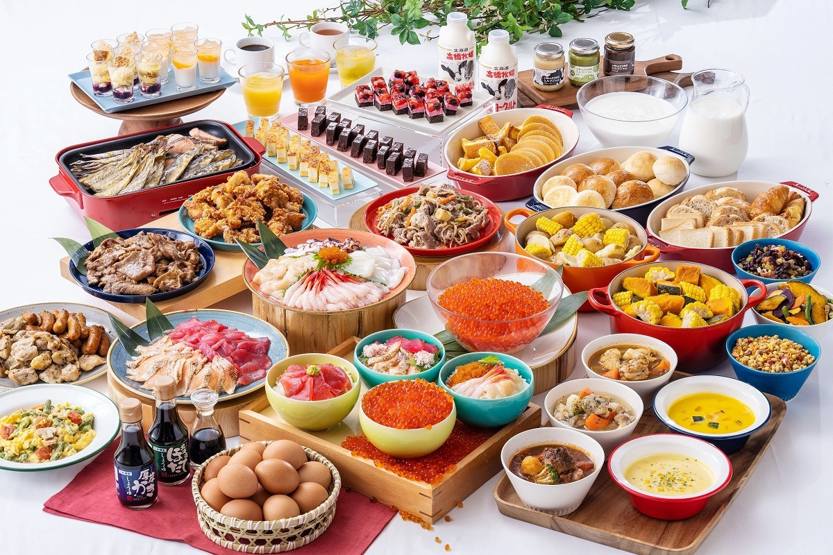 海鮮は日替わりで8種類!北海道をまるごと味わえる朝食4573778