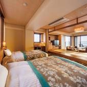 木更津温泉 龍宮城スパ・ホテル三日月 富士見亭（千葉県 リゾートホテル）：貴賓室はなんと100平米の広さ。10畳和室に次の間、さらにベッドルームがあり、6名まで滞在できる。 / 2