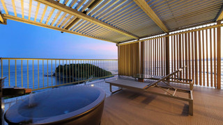 本館302オーシャンビュー洋室ツインベッド　露天風呂付 禁煙