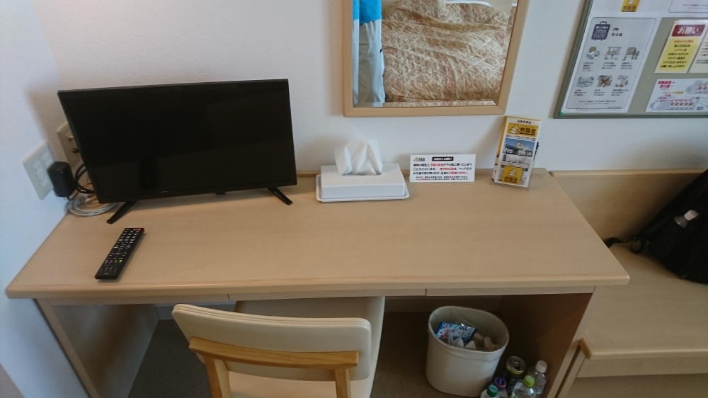 小さめの液晶TV、無料Wifiあり、電話無し