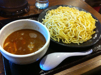 「癒庵」料理 1112311 しょうゆつけ麺（中盛、温かい麺）