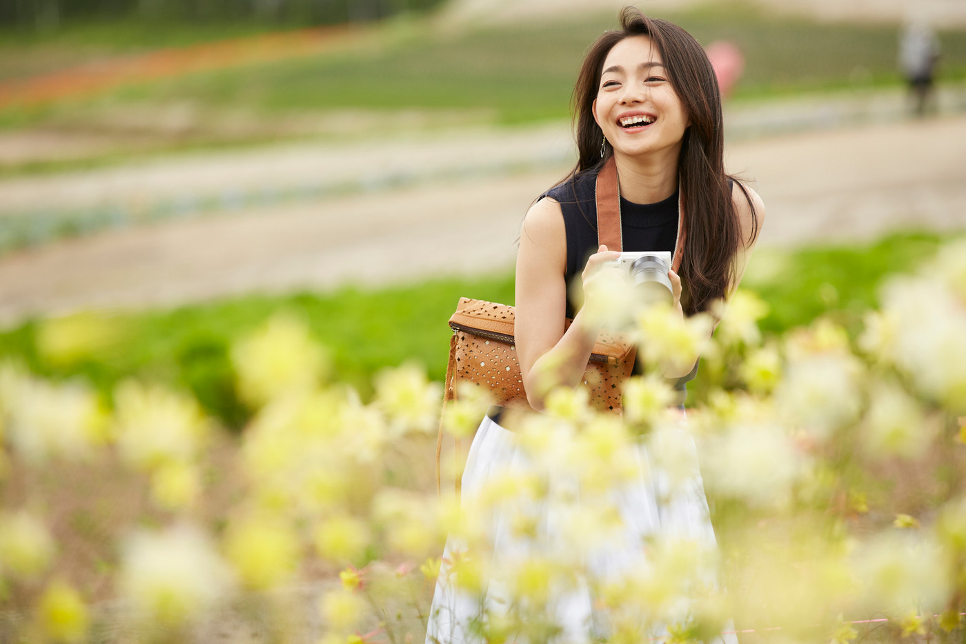 一人旅をする女性