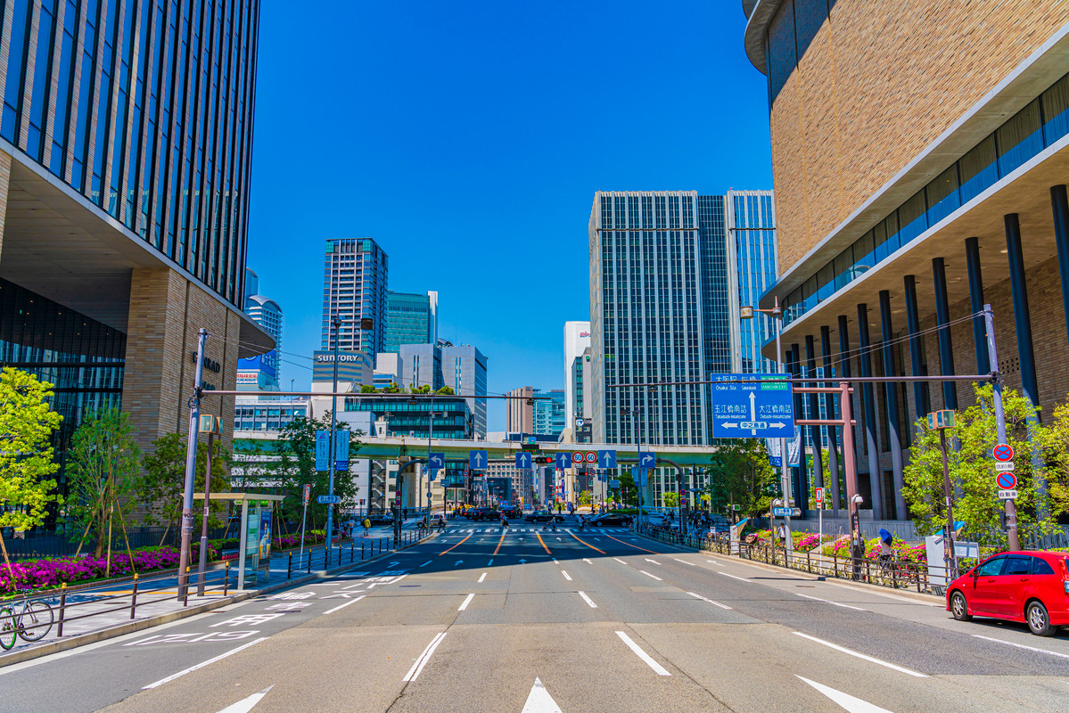堂島の街並み