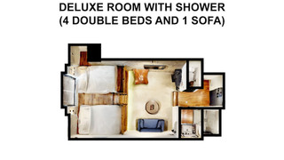 デラックスルームリバービューII シングルベット4台 禁煙